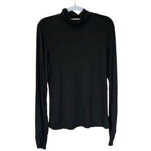 Modern Movement Women's Long Sleeve Super Soft Loose Turtleneck Black Large